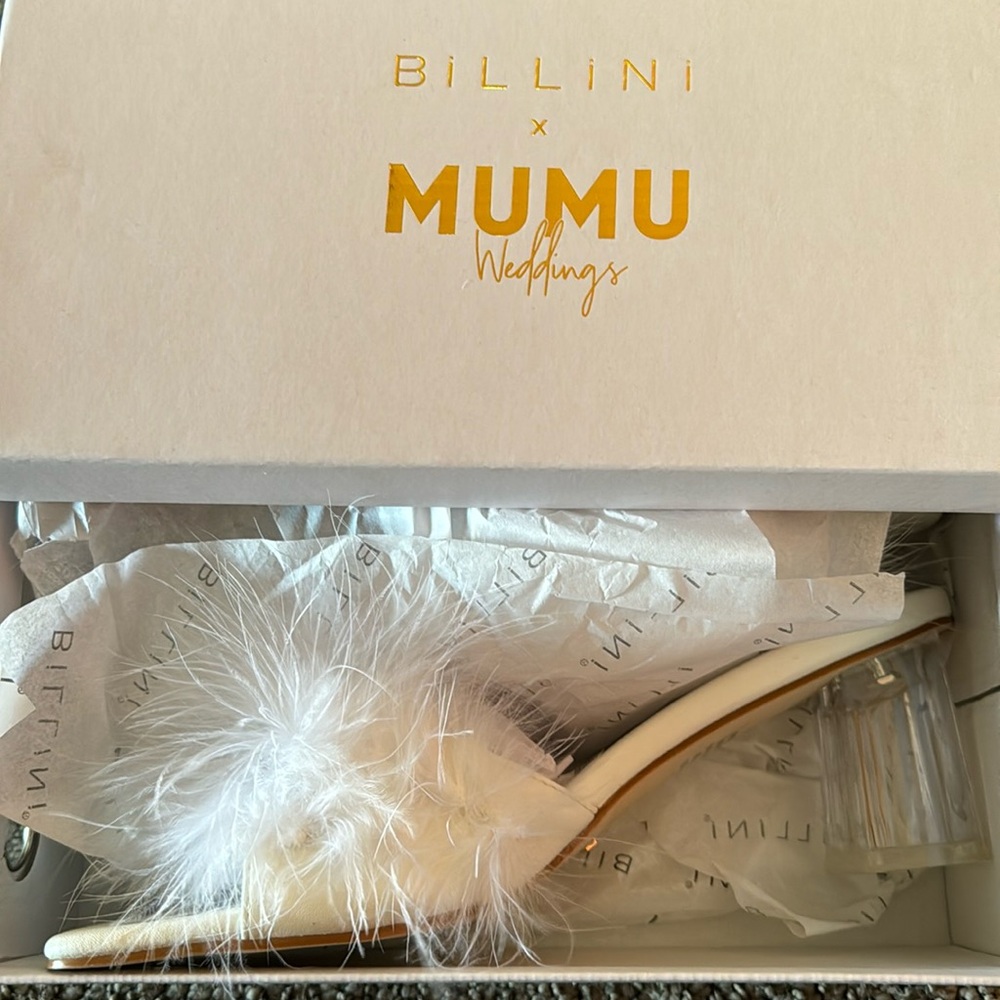 Billini Feather Block Heel